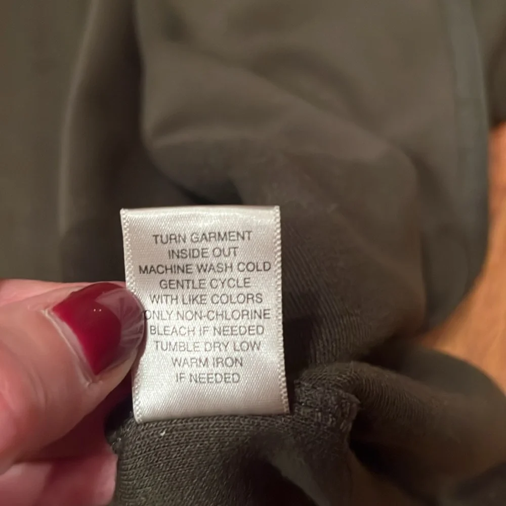 EUC Christopher & Banks olive green for zip cardigan - Picture 14 of 14